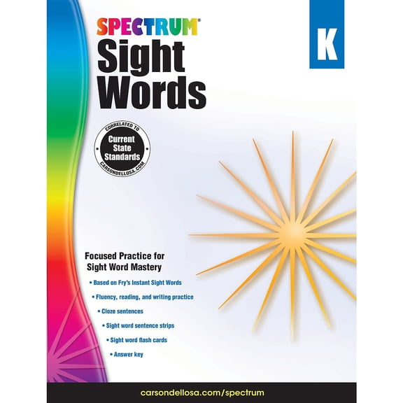 Spectrum Sight Words (Grade K) 704614