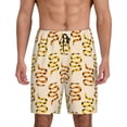 thumbnail image 3 of Lsque Hand Drawn Snake Mens Sleep Pajama Shorts,Short Pajama Pants, Cotton Ultra-Soft Knit-Medium, 3 of 9