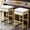 White, variant on Bar Stools with Double Cushion, Modern PU Leather Counter Height Chairs, Metal Base & Footrest for Kitchen Island, Dining Room, Bar, Supports 396 lbs, White