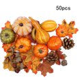 thumbnail image 1 of 50 Uds. Accesorios de decoración de Halloween, Mini calabaza Artificial, bayas, hoja de arce, manualidades DIY para decoración de fiesta de Halloween, 1 of 8