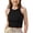 AG07_Black, variant on Tank Tops for Girls Trendy Athletic Sleeveless Tank Ribbed Knit Crew Neck Crop Solid Color Tops for Gym Yoga Royal Blue 140