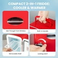 thumbnail image 4 of Simple Deluxe 4L/6 Can Mini Fridge with Observation Window, Portable Cooler & Warmer Freon-Free Small Refrigerator, Provide Compact Storage for Skincare, Beverage, for Bedroom, Office, Dorm, Red, 4 of 8