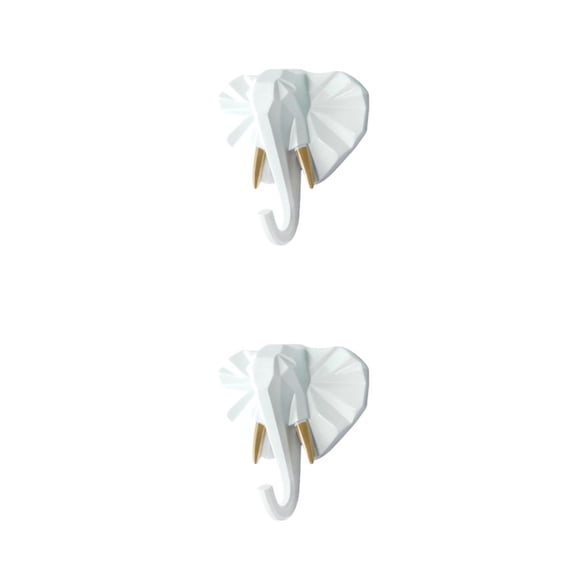 Colgador de resina Inteprter con forma de animal Oro Blanco Tipo 2 2Conjunto