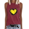 thumbnail image 1 of Birdeem T-Shirt Sans Manches Imprimé Mode pour Femmes Col Rond Ample, 1 of 10