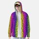 thumbnail image 2 of Balery Animal Paw Rainbow Sudadera ligera de manga larga con capucha y protección solar UPF 50+ para hombre y mujer, ideal para pesca y running-Medium, 2 of 7