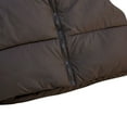 thumbnail image 5 of Htigea Women's Puffer Vest Lightweight Stand Collar Sleeveless Jackets Full Zip Padded Cropped Coats Coffee M, 5 of 5
