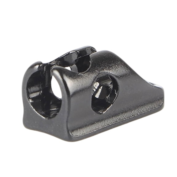 Bike Cable Housing Stop, Bicycles Frame Cable Stopper Holder with Curved Channel and Built-In Mount Openings, Black Aluminum Alloy, 1/2 Inch Spacing for Maintenance