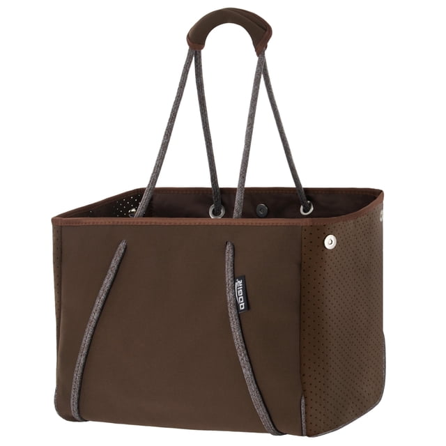 Bolsa de Playa Tote QOGiR Neopreno Marrón Extra Grande con Bolsillo Interior