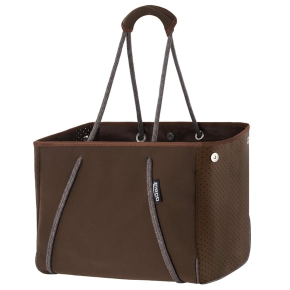 Bolsa de Playa Tote QOGiR Neopreno Marrón Extra Grande con Bolsillo Interior