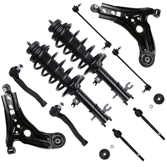 SCITOO Strut Shock for Chevrolet Aveo 2004-2011 ,for Chevrolet Aveo5 2006-2011 Complete Struts Assembly Control Arm and Ball Joint Assembly Stabilizer Bar Link Kit Tie Rod End 10PCS