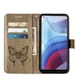 thumbnail image 4 of Moto G Play (2021) Case, Dteck Embossed Butterfly PU Leather Credit Card Slots Wallet Case with Hand Strap for Motorola Moto G Play 2021, Gray, 4 of 7