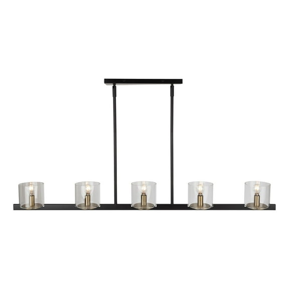 AC11825BB-Artcraft Lighting-Salinas - 5 Light Island-4.5 Inches Tall and 45 Inches Wide