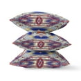 thumbnail image 4 of Pastel Floral Squares Suede Zippered Pillow Gray Red Orange Midnight Blue 16", 4 of 5