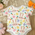 thumbnail image 3 of GYRATEDREAM Baby Girl Clothes Newborn Infant Outfits Short Sleeve Romper One Piece Top Bell Bottom Pants Cute Headband Sets for Girls, Size 0-3 Months, 3 of 9