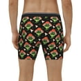 thumbnail image 4 of Rateoe Frogs In Mushroom Hats Print Men’s Underwear Boxer Briefs Soft Comfortable Underwear Boxer Briefs, Long Leg Briefs,Anti-chafing Boxer Briefs, 4 of 7