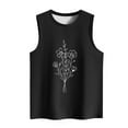 thumbnail image 4 of Aloohaidyvio Tank Tops for Women,Women's Summer Vintage Print Basic Tank Tops 2024 Round Neck Soft Casual Loose Sleeveless Shirts, 4 of 4