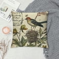 thumbnail image 2 of Nawypu Vintage Adorable Animals Throw Pillow Covers Hedgehog Bird Butterfly Crane Decorative Square Pillow Cases French Botanical Floral Home Decor Cushion Cover for Sofa Couch, 2 of 5