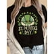 thumbnail image 1 of Camiseta de Verano para Mujer Women's St. Patrick's Day Festive T-Shirt - Black with Green Top Hat & Clover Design, Short Sleeve, Camisetas de verano para mujer, manga corta, cuello redondo, casual,, 1 of 7
