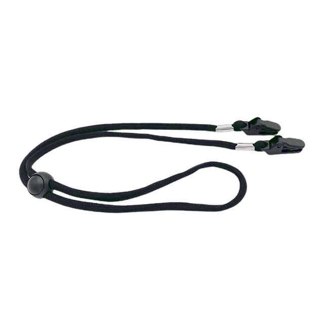Clips de la correa del sombrero Cordón de la barbilla Clips del sombrero de poliéster Gorra Anti Lost Strap Clip de retención del sombrero para correr Negro