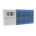 thumbnail image 3 of Pastillero de viaje, pastillero electrónico de gran capacidad con alarma y sonido fuerte para mochileros, oficinas y camping. Azul, 3 of 8