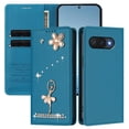 thumbnail image 3 of Leather For Google Pixel 10a Case 【RFID Blocking】Ballet Girl Flip Wallet Leather Case With Card Holder Magnetic Closure  Phone Cases Cover,Blue,For Pixel 10a, 3 of 8