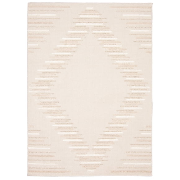 Santee White/Dark Beige Rug 5'0" x 7'0"