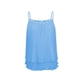 thumbnail image 3 of FASHIONWT Women Beading Chiffon Camisole Thin Strap Summer Pleated Tank Tops, 3 of 5