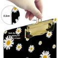 thumbnail image 4 of FMSHPON Daisy Flowers Clipboard Hardboard Wood Nursing Clip Board and Pull for Standard A4 Letter 13x9 inches, 4 of 8