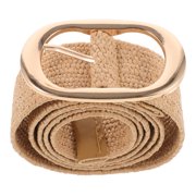 Raindrops Women's Adjustable Elastic Waist Belt with Stretch Straw Woven Design, Stylish Fashion Accessory for Casual and Dressy Looks