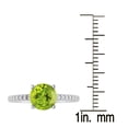 thumbnail image 3 of Sterling Silver with Natural Peridot and White Topaz Engagement Ring, 3 of 3