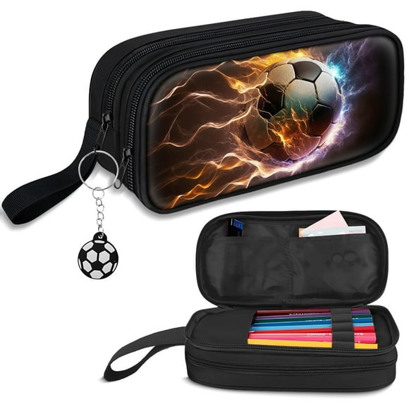 Estuche para lápices TILYTADLY Soccer Boys, organizador de gran capacidad