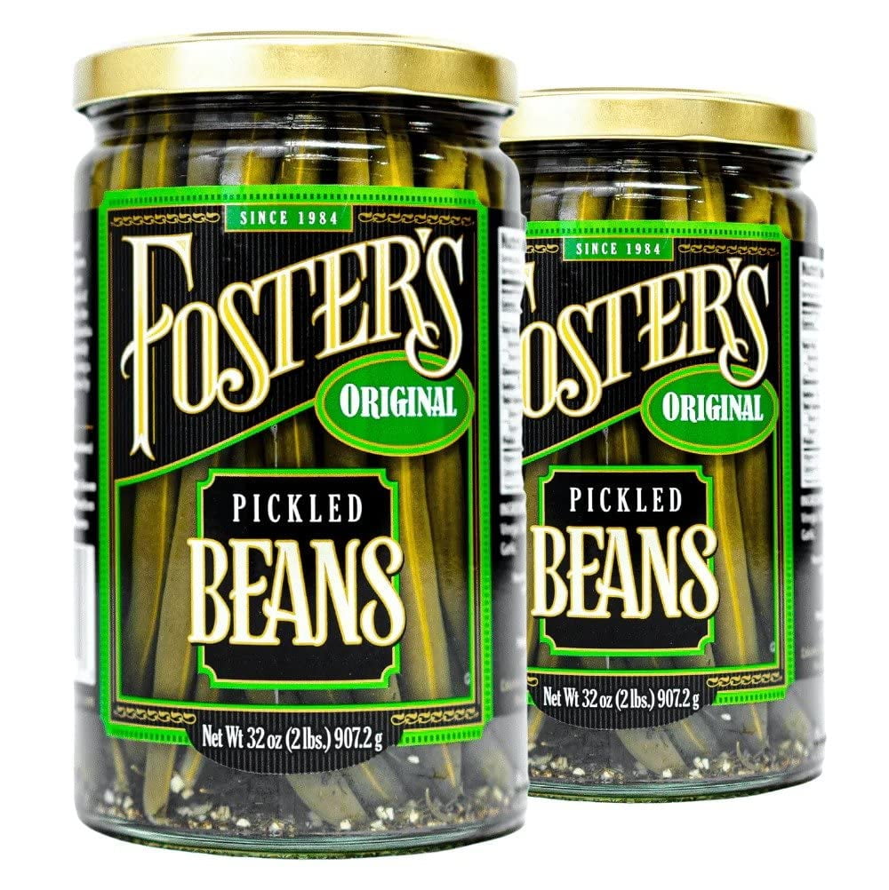 Fosters Pickled Green Beans Original 32oz (2 Pack) Pickled Green