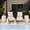 White, variant on FOROUTIA Modern Wavy Water Ripple Outdoor Side Table, 18" Tall MgO Cylindrical Accent Stool Table for Patio Living Room, White