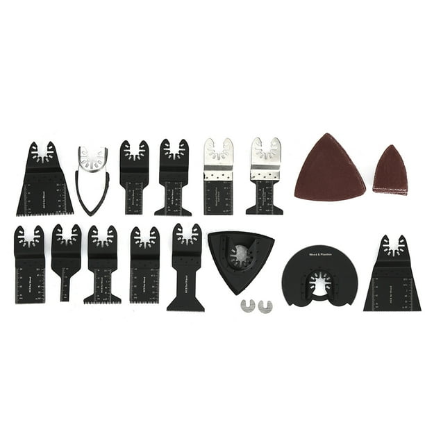 Kit de accesorios de hojas de sierra multiherramienta oscilantes de acero de alto carbono de 56 piezas, kit de hojas de sierra oscilantes de dientes de sierra ondulados para cortar madera, tubería de Amonsee NO