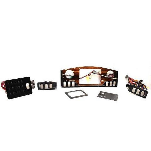 Hurricane Boat Dash Panel Set 14862 | Sundeck 6 Piece Woodgrain Black