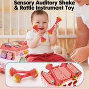 LieGorJi Musical Learning Bus Toys, Baby Montessori Toys for Kids, Educational Developmental Sensory Toy for Toddler, Birthday Gifts for 1-3 3-6 Year Old