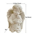 thumbnail image 4 of QIAOIDEA Wings Angel Holding a Cat Statue Faithful Angel Memory Memorial Cat Pet Figurine, 4 of 5