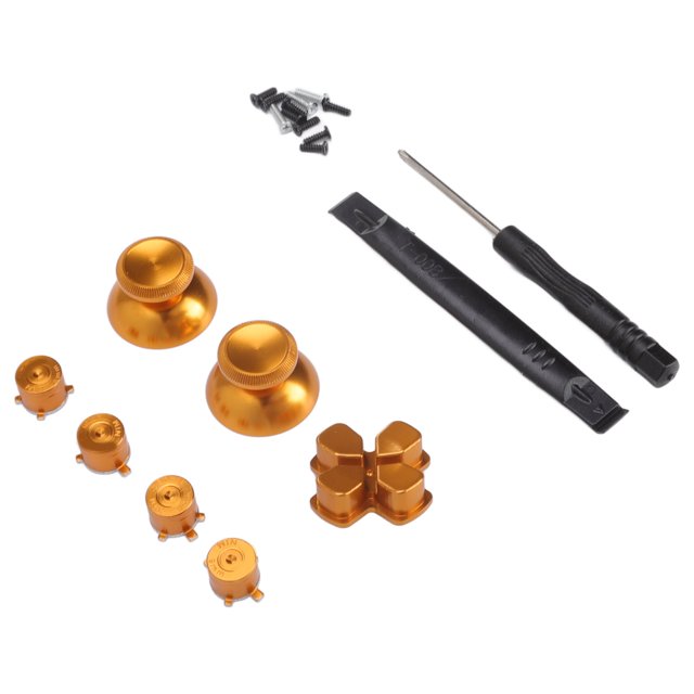 Kit De Reemplazo De Botones De Controlador De Juego Prácticos Kits De Reemplazo De D Pad Diseño Cóncavo Y Convexo Aleación De Aluminio Para Controlador De Juego ANGGREK Videojuegos