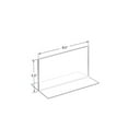 thumbnail image 2 of Bottom Loading Clear Acrylic T-Frame Sign Holder 8.5" Wide x 5.5'' High-Vertical/Portrait, 10-Pack, 2 of 3