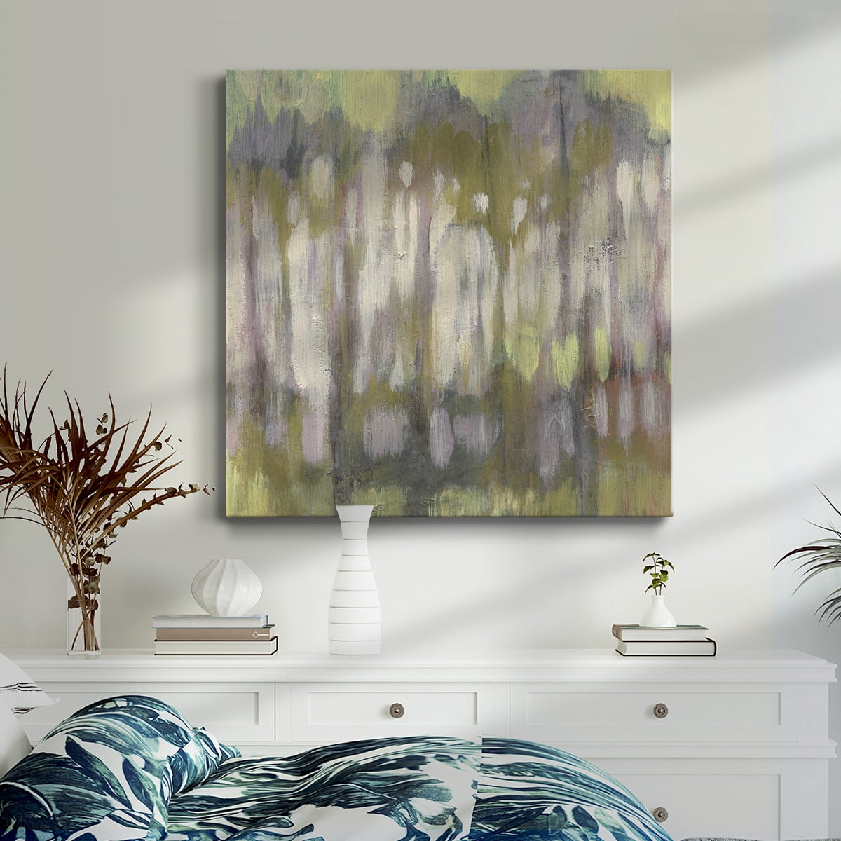 Wexford Home Stained Glass Trees I-Premium Gallery Wrapped Canvas, 32" x 32" - Ready to Hang