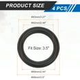 thumbnail image 2 of Uxcell 4 Pcs 3.5 Inch Rubber Speaker Edge Surround Rings 89x62mm(IDxOD) Perforated Subwoofer Rings Replacement Parts for Speaker Repair or DIY, Black, 2 of 6