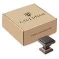 thumbnail image 4 of Cauldham 10 Pack Solid Kitchen Cabinet Knobs Pulls (1-1/8" Square) - Transitional Dresser Drawer/Door Hardware - Style S685 - Oil Rubbed Bronze, 4 of 5