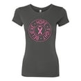 thumbnail image 2 of Believe Hope Awareness Womens Slim Fit Junior Tee, Dark Grey, Medium, 2 of 3
