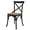 Black, variant on HDLNM Gear Dining Side Chair Solid Elm Wood Kitchen Chair with Natural Rattan Seat Modern Farmhouse Style Rustic Cross Back Walnut