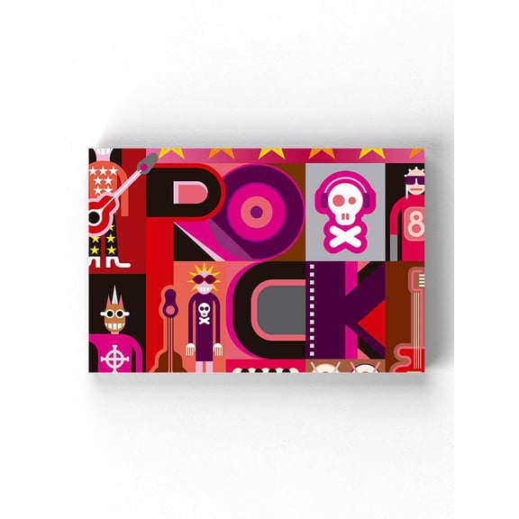 Rock Musical Collage Wrapped Canvas -Image by Shutterstock,