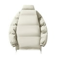 thumbnail image 5 of Men's Winter Trend Wear Loose Thick Down Cotton Clip Multi-pocket Solid Color Casual Hooded Vest Coat - Lightweight for Cold Weather Outdoor Sports, Daily Layering, and Christmas Activities,Black,XL, 5 of 5