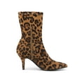 thumbnail image 3 of BLISSFUL STEP Women's Pointy Toe Stiletto Heels Ankle Boots Leopard 10, 3 of 8