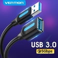 thumbnail image 2 of Vention-Cable de extensión USB 3,0, Cable de datos macho a hembra para Smart TV, PS4, Xbox One, PC, USB 2,0, 2 of 5