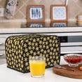 thumbnail image 5 of Toaster Cover 4 Slice Vintage Groovy Flowers Dustproof Bread Maker Cover Fingerprint Bakeware Protection Wide Slot Toaster Bag Reusable Kitchen Small Appliance Cover TC278, 5 of 5