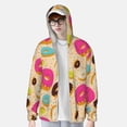 thumbnail image 4 of Gaeub Donuts Men's and Women's UPF 50+ Long-Sleeved Sun Protection Clothing, Fishing Shirt Long Sleeve Zip - Large, 4 of 9